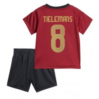 Belgien Youri Tielemans #8 Hemmatröja Barn EM 2024 Kortärmad (+ Korta byxor)
